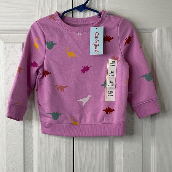 Cat & Jack - Girls' Fleece Pullover Sweatshirt Size 12 M - Picture 1 of 9